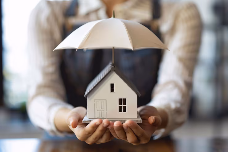 Modern house representing property protection